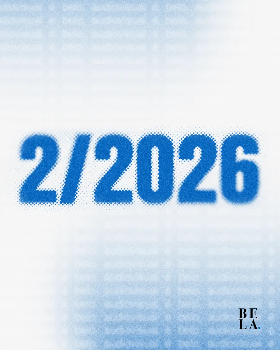 2/2026 frame in blue halftone