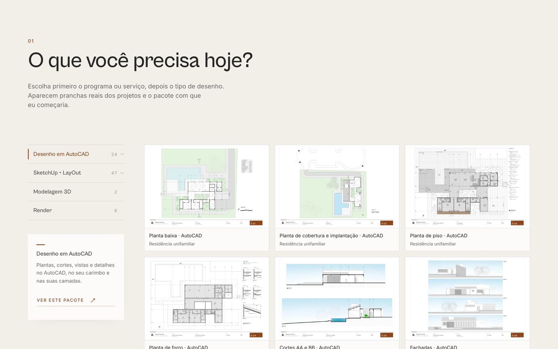 What do you need today section, with services next to the drawing sheets